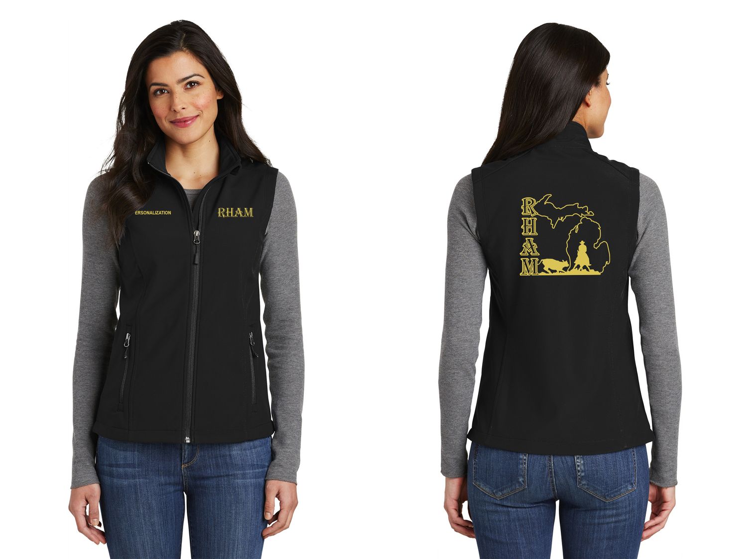 Ladies Core Soft Shell Vest - Black Ladies Core Soft Shell Vest - Black