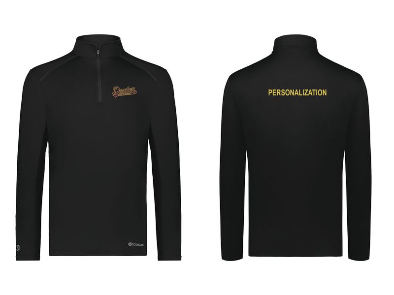 1/4 Zip Pullover Powered by Coolcore- Black, Maroon