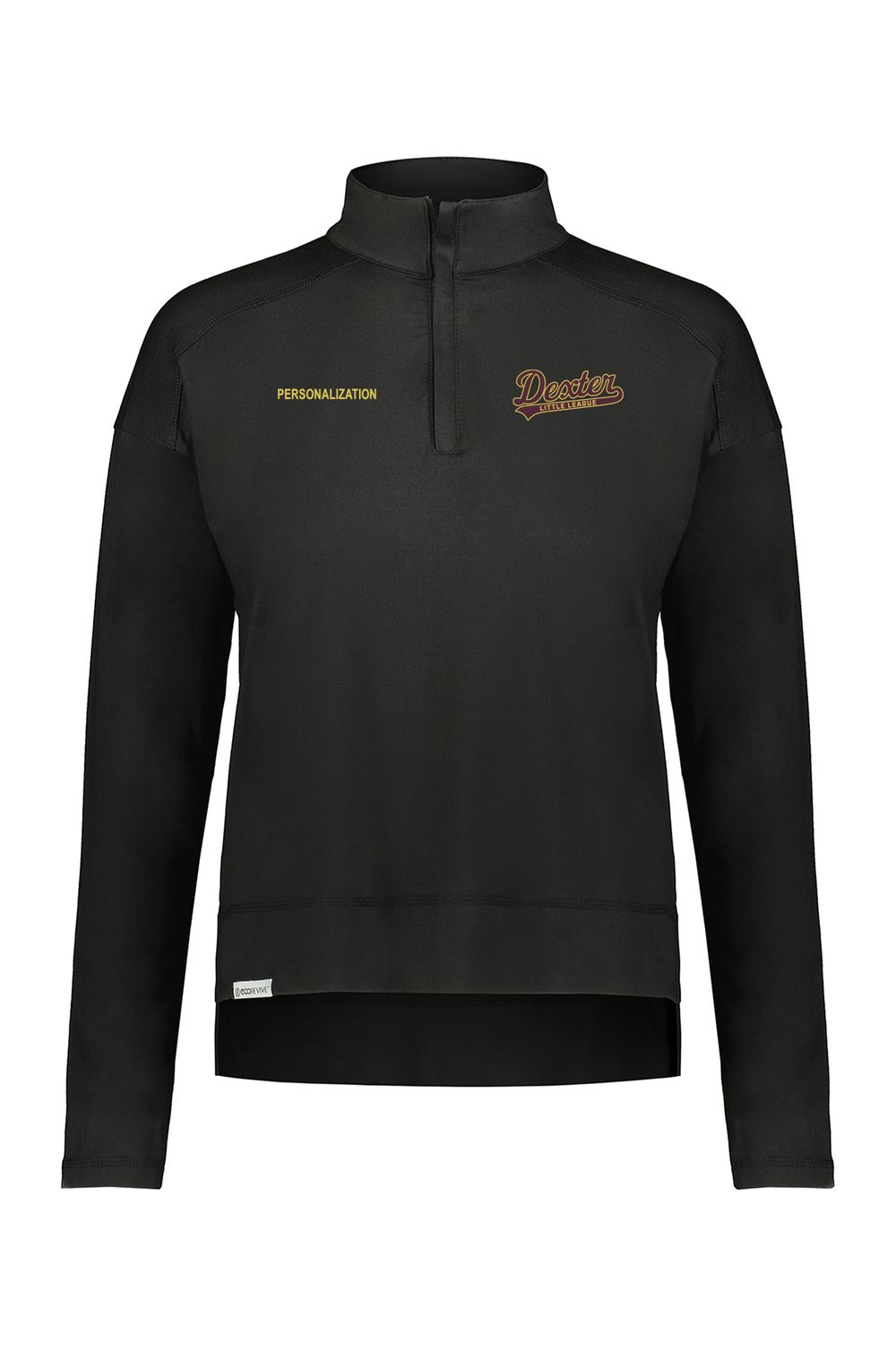 Ladies Ventura 1/4 Zip Pullover- Black, Grey Heather