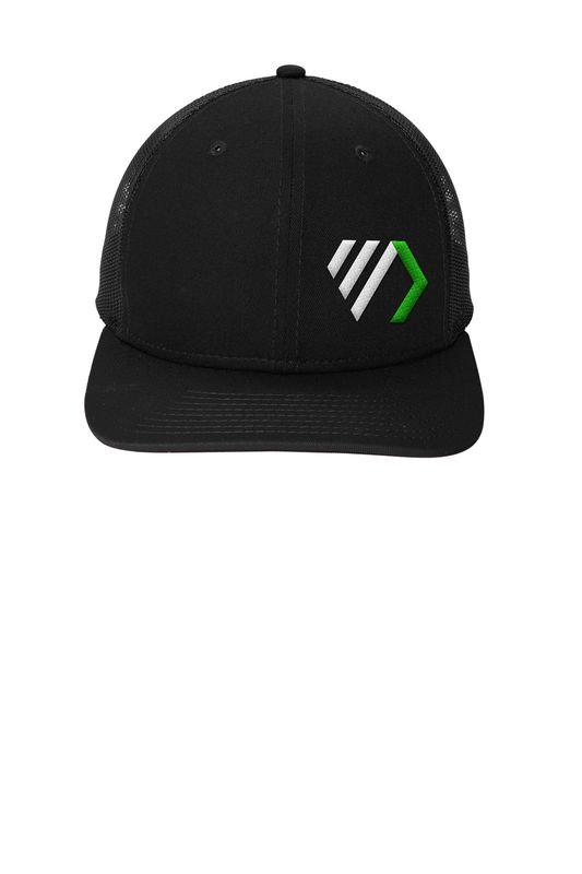 New Era Snapback Low Profile Trucker Cap- Black, Heather Graphite, Grey