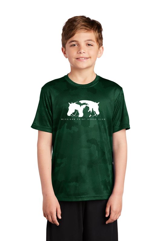 Sport-Tek Youth CamoHex Tee-Royal, Navy, Grey, Forest Green, Maroon