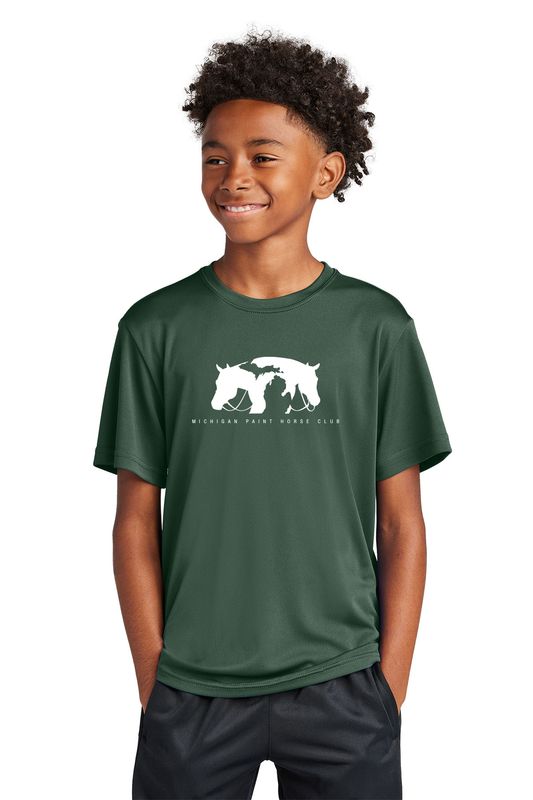 Youth Short Sleeve Performance T-shirt- Black, Silver, Royal, Navy, Iron Grey, Forest Green