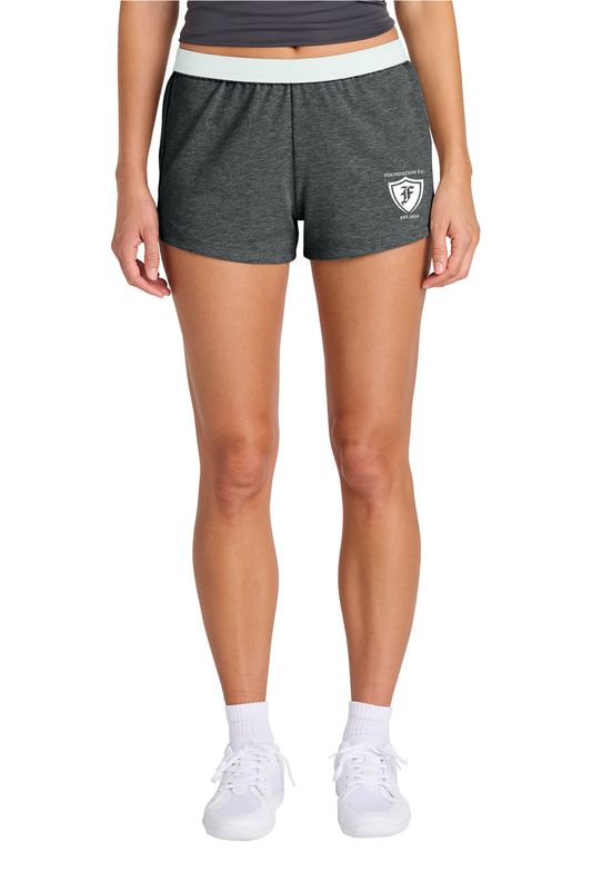 Sport-Tek Women’s Jersey Knit Squad Short-Maroon, Black, Dark Grey Heather