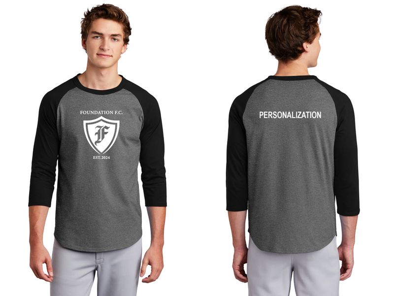 Unisex Baseball Tee- White/Maroon, Dark Heather Grey/Black