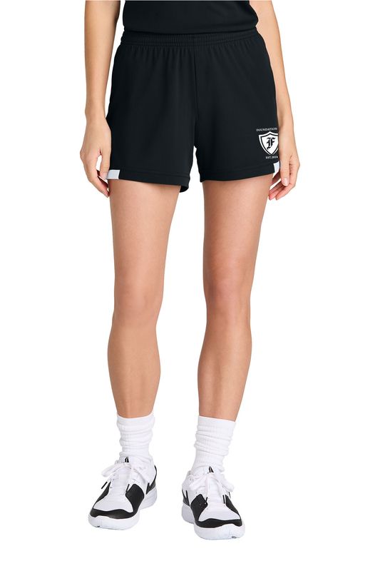 Sport-Tek Women’s Club 5” Short- Maroon/White, Black/White
