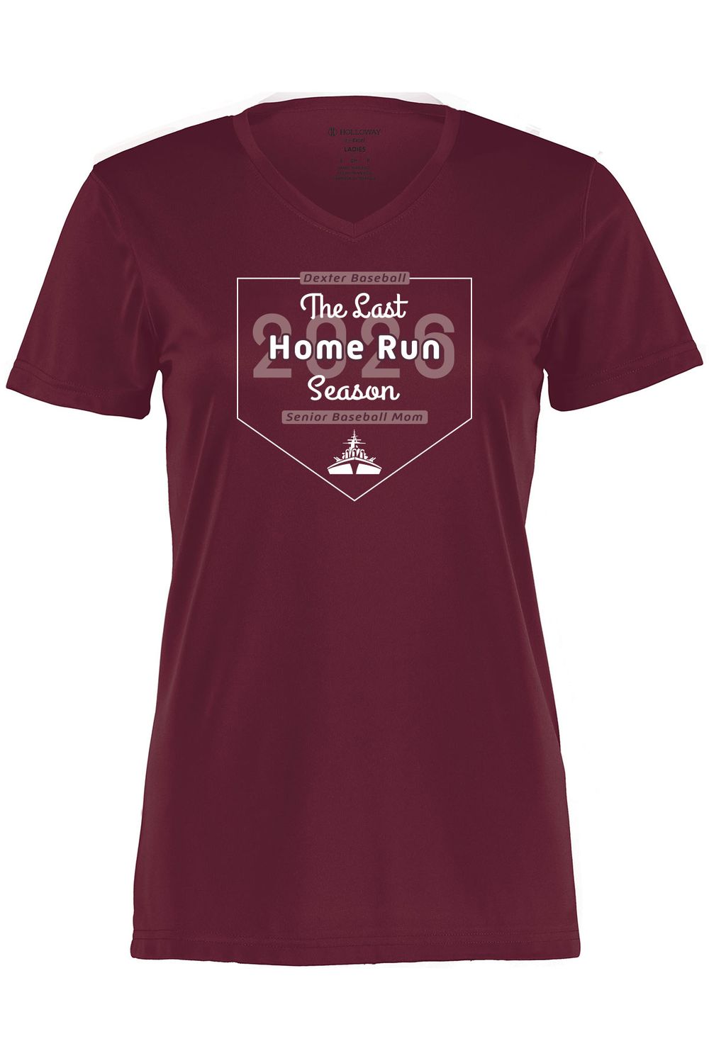 *SENIOR MOM* Women's V-Neck T-shirt - Maroon