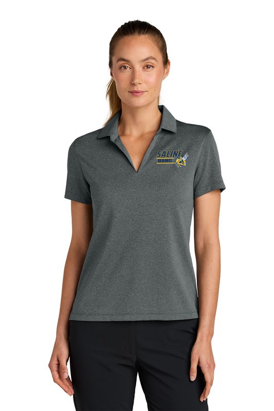 Nike Women’s Dri-FIT Smooth Heather Polo- Navy, Grey