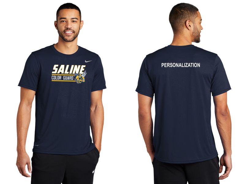 Men's Nike Short Sleeve Performance T-Shirt - Navy, White