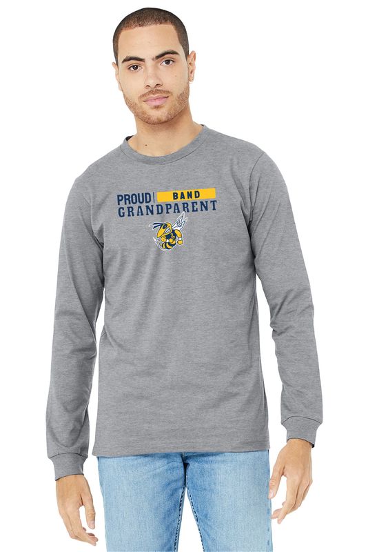 *Supporter* Adult Soft Cotton Long Sleeve T-Shirt- Navy, Grey