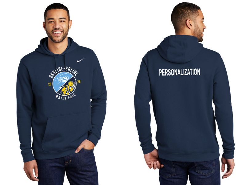 Adult Nike Club Fleece Pullover Hoodie- Navy, Dark Grey Heather, White