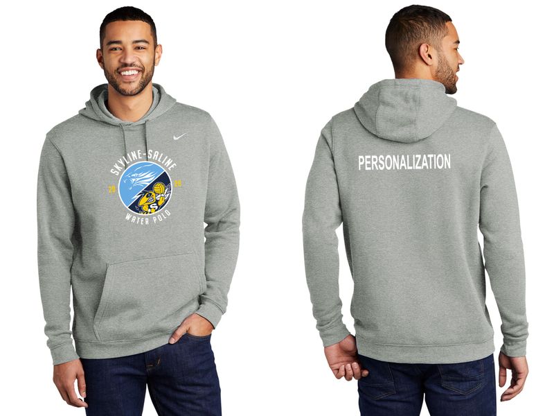 Adult Nike Club Fleece Pullover Hoodie- Navy, Dark Grey Heather, White