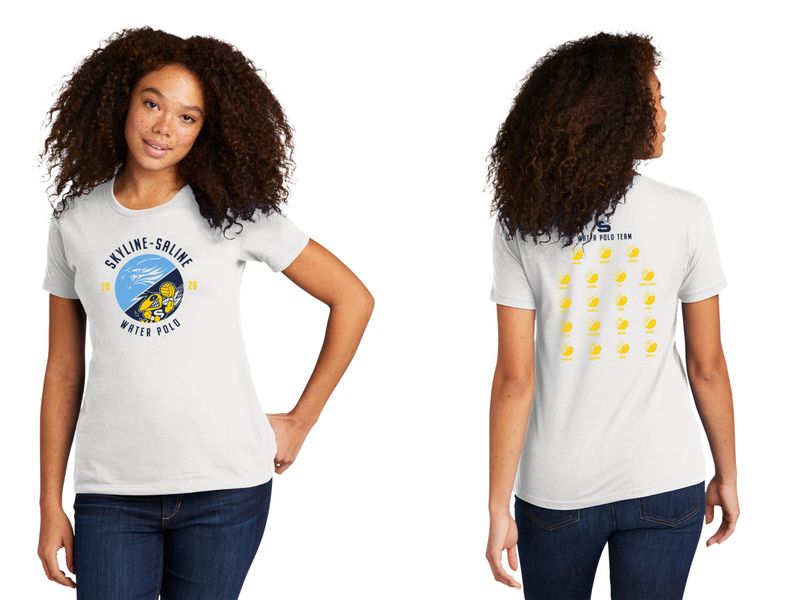 Ladies Soft Cotton Tee- Navy, White, Grey