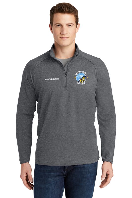 Adult Men's Stretch Performance 1/4 Zip- Navy, Charcoal Grey Heather, White