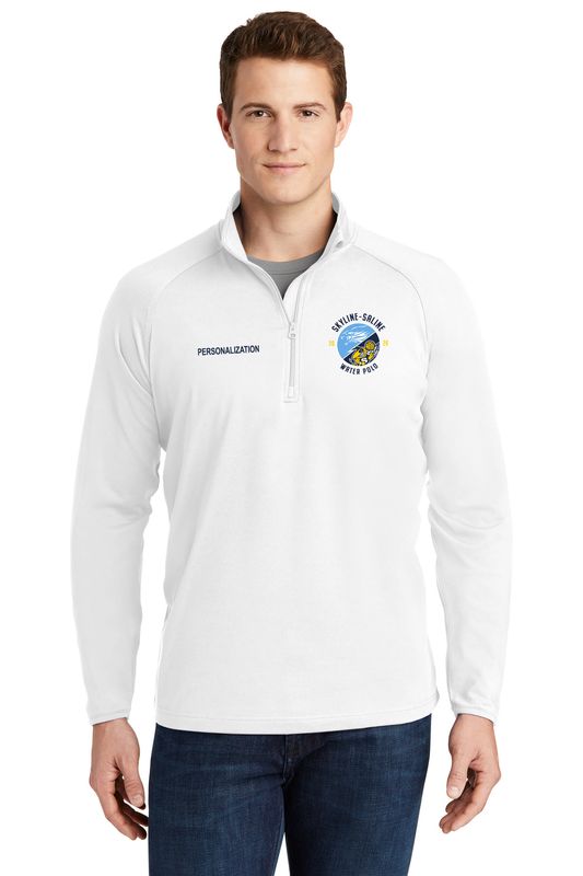 Adult Men's Stretch Performance 1/4 Zip- Navy, Charcoal Grey Heather, White