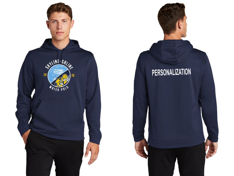 Adult Performance Hooded Sweatshirt- Navy, Silver, White