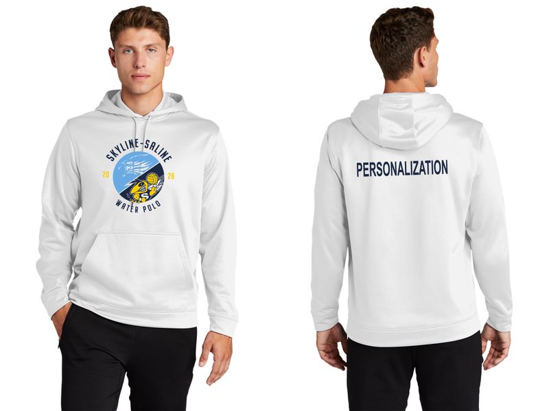 Adult Performance Hooded Sweatshirt- Navy, Silver, White