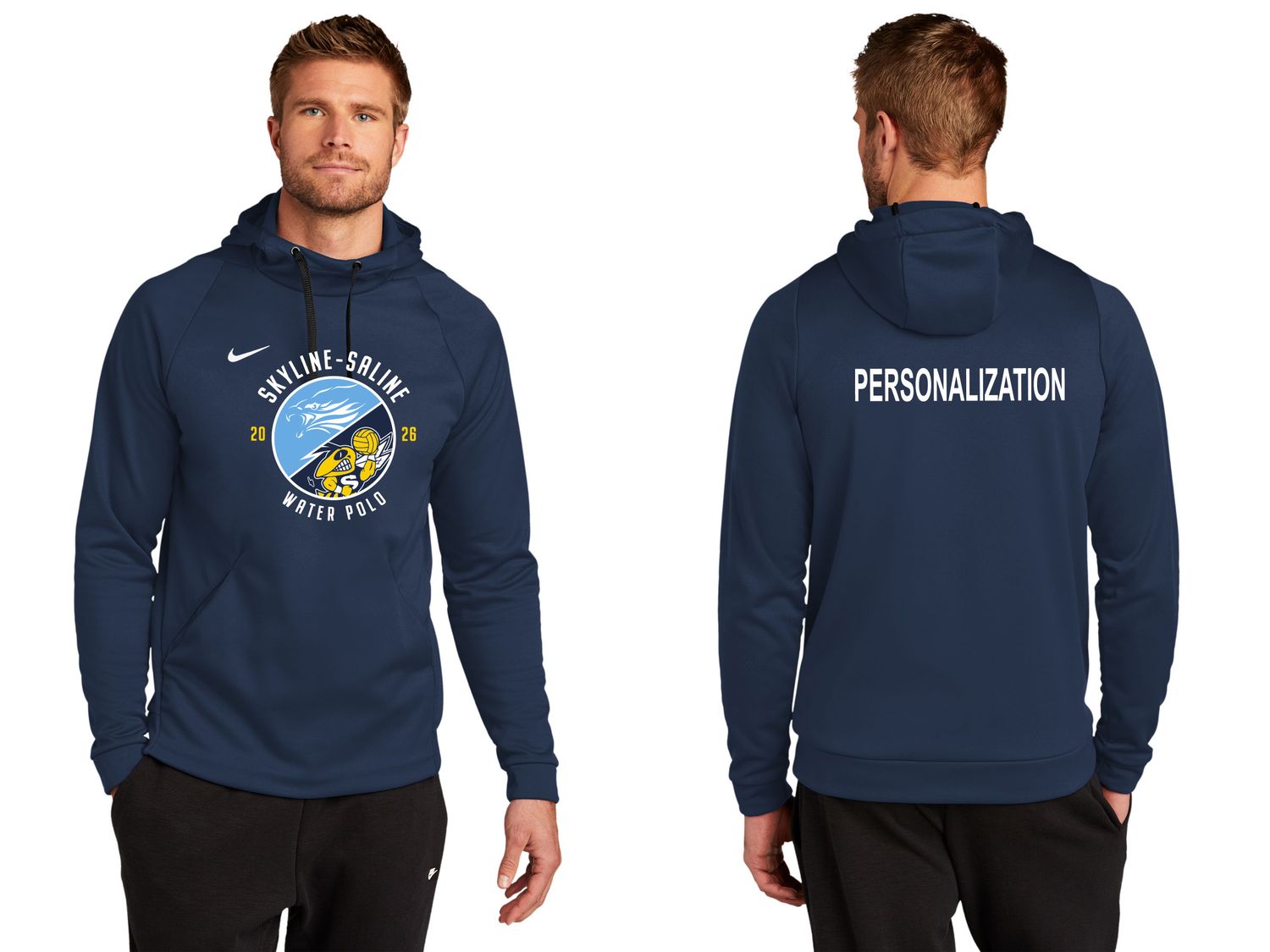 Adult Nike Therma-FIT Pullover Fleece Hoodie- Navy Adult Nike Therma-FIT Pullover Fleece Hoodie- Navy