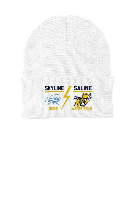 Knit Cap- Navy, Heather Grey, White