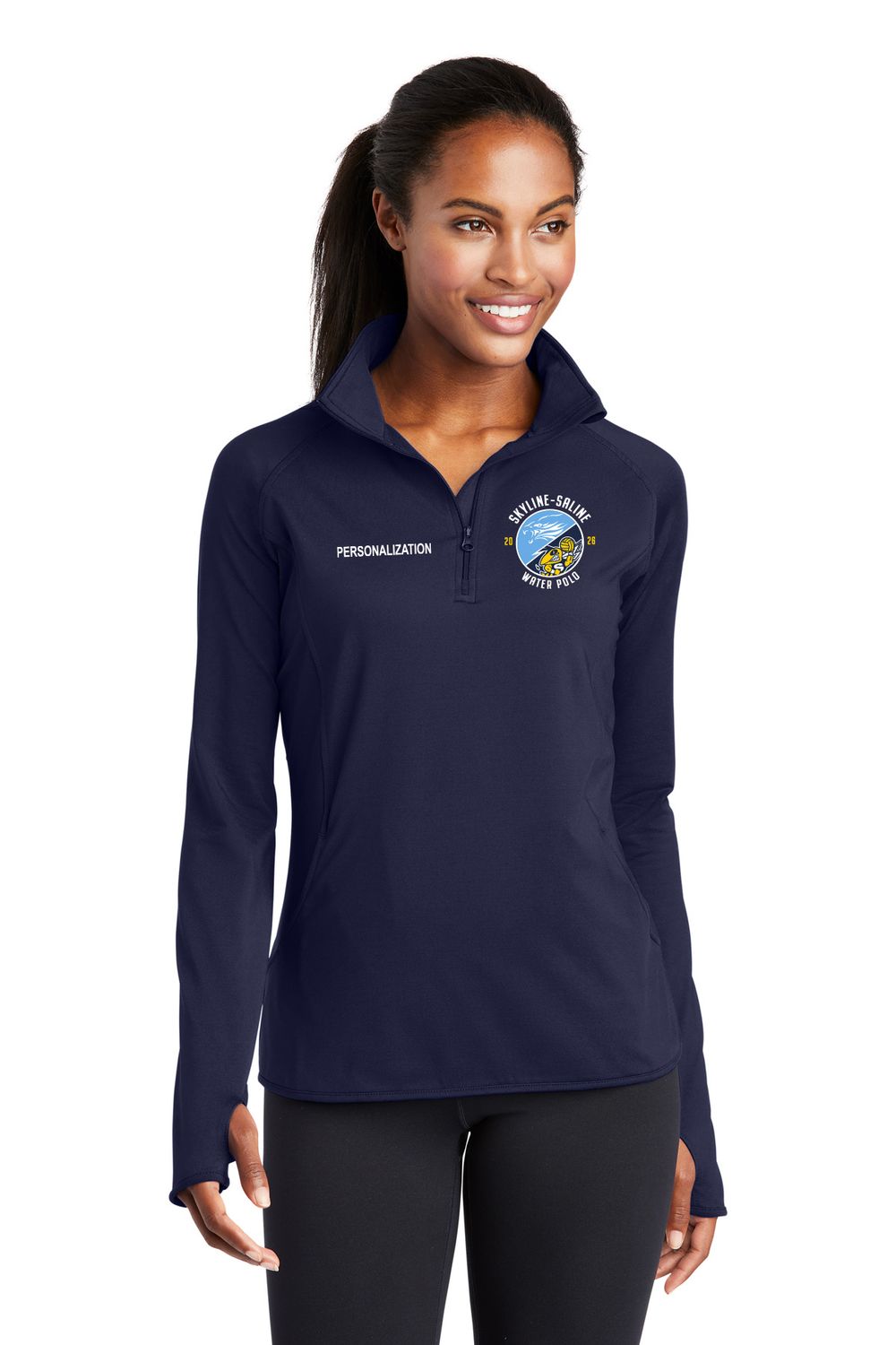 Ladies' Performance Stretch 1/4 Zip- Navy, Charcoal Grey Heather, White Ladies' Performance Stretch 1/4 Zip- Navy, Charcoal Grey Heather, White