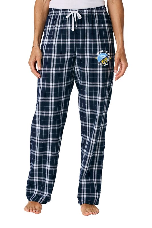 Women’s Flannel Plaid Pant-Navy