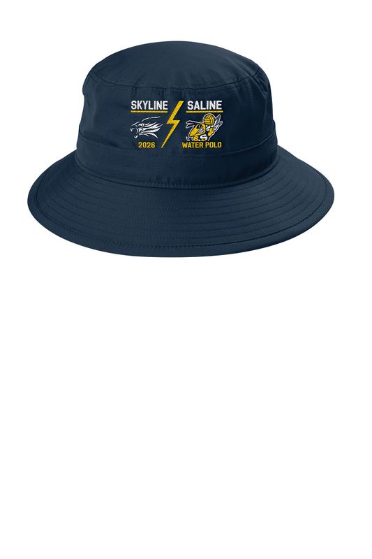Outdoor UV Bucket Hat- Navy, White