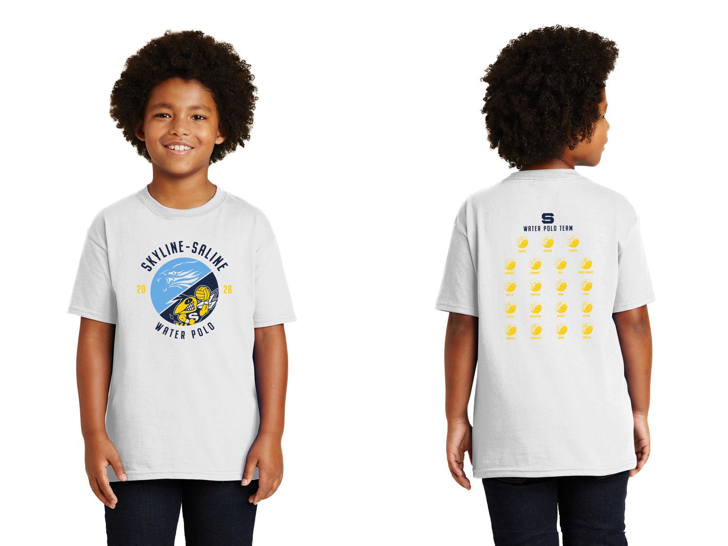 Youth Basic Cotton Short Sleeve Tee - Navy, Heather Grey, White