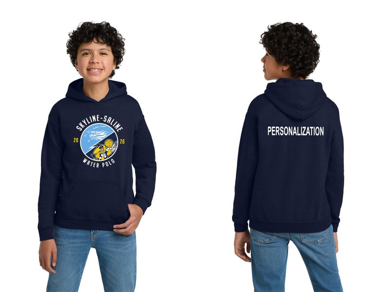 Youth Cotton Hoodie - Navy, White, Sport Grey