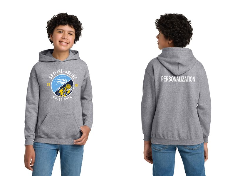 Youth Cotton Hoodie - Navy, White, Sport Grey