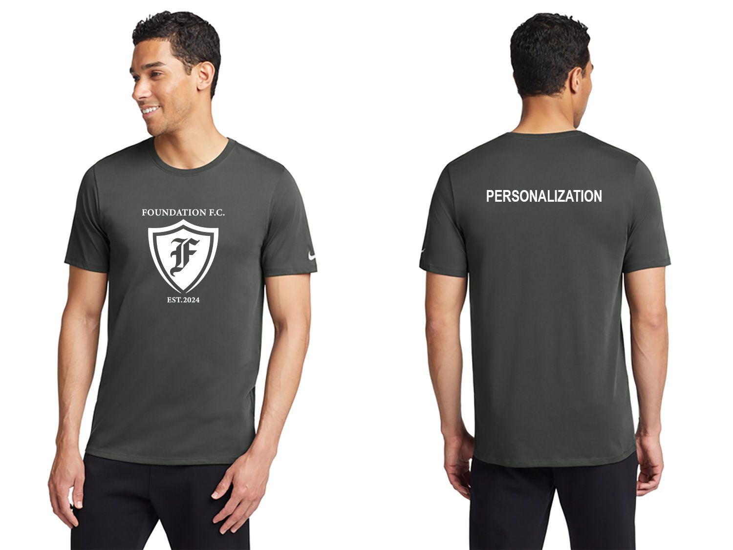 Nike Dri-FIT Cotton/Poly Tee (youth sizes available)-Black, Anthracite, White Nike Dri-FIT Cotton/Poly Tee (youth sizes available)-Black, Anthracite, White