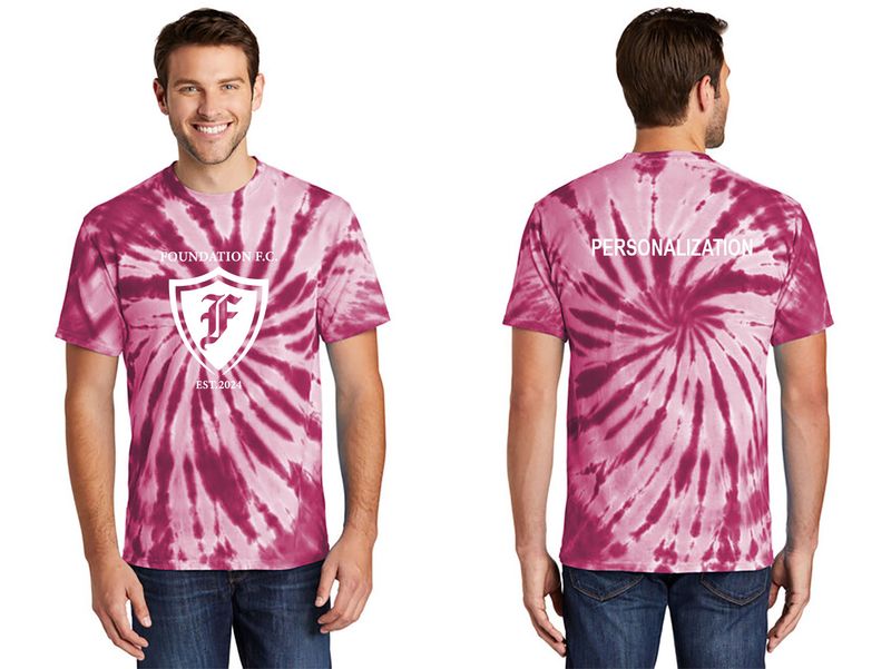 Unisex Tie-Dye Tee- Maroon, Rainbow, Black