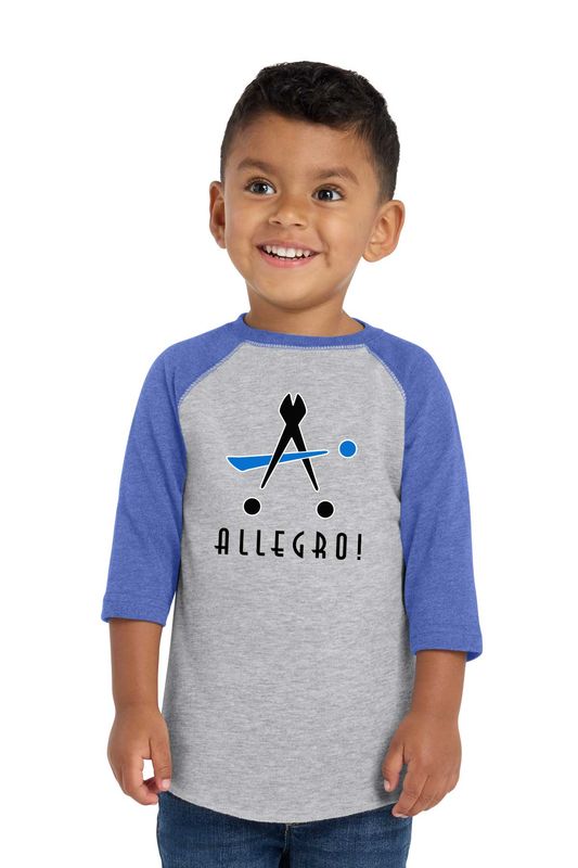 NEW Toddler Baseball Tee- Heather/ Royal, Heather/Smoke