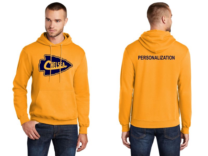 Unisex Fleece Pullover Hooded Sweatshirt - Gold