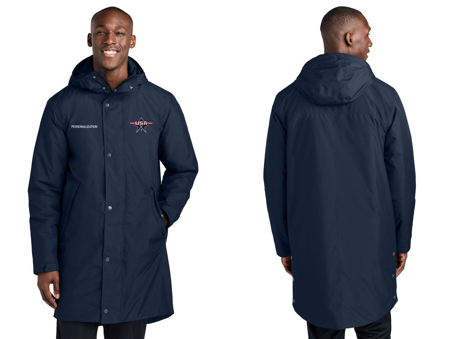 Sport-Tek Waterproof Insulated Sideline Parka- True Navy Sport-Tek Waterproof Insulated Sideline Parka- True Navy