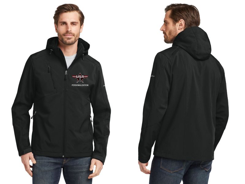 Eddie Bauer Soft Shell Parka- Navy, Black