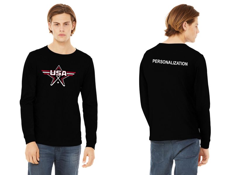 Unisex Triblend Full Color Long Sleeve Tee- Black, Navy, White