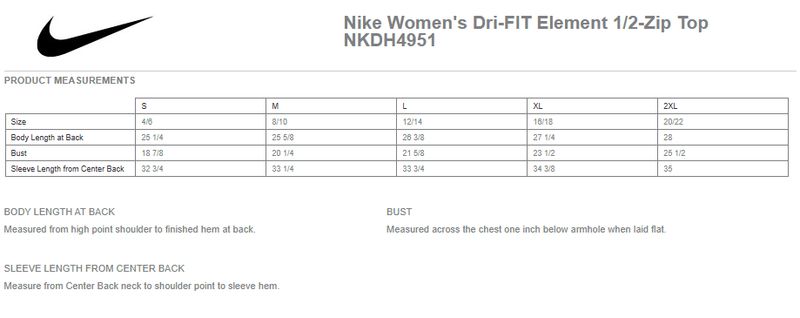Ladies Nike Dri-FIT Element 1/2-Zip- Navy