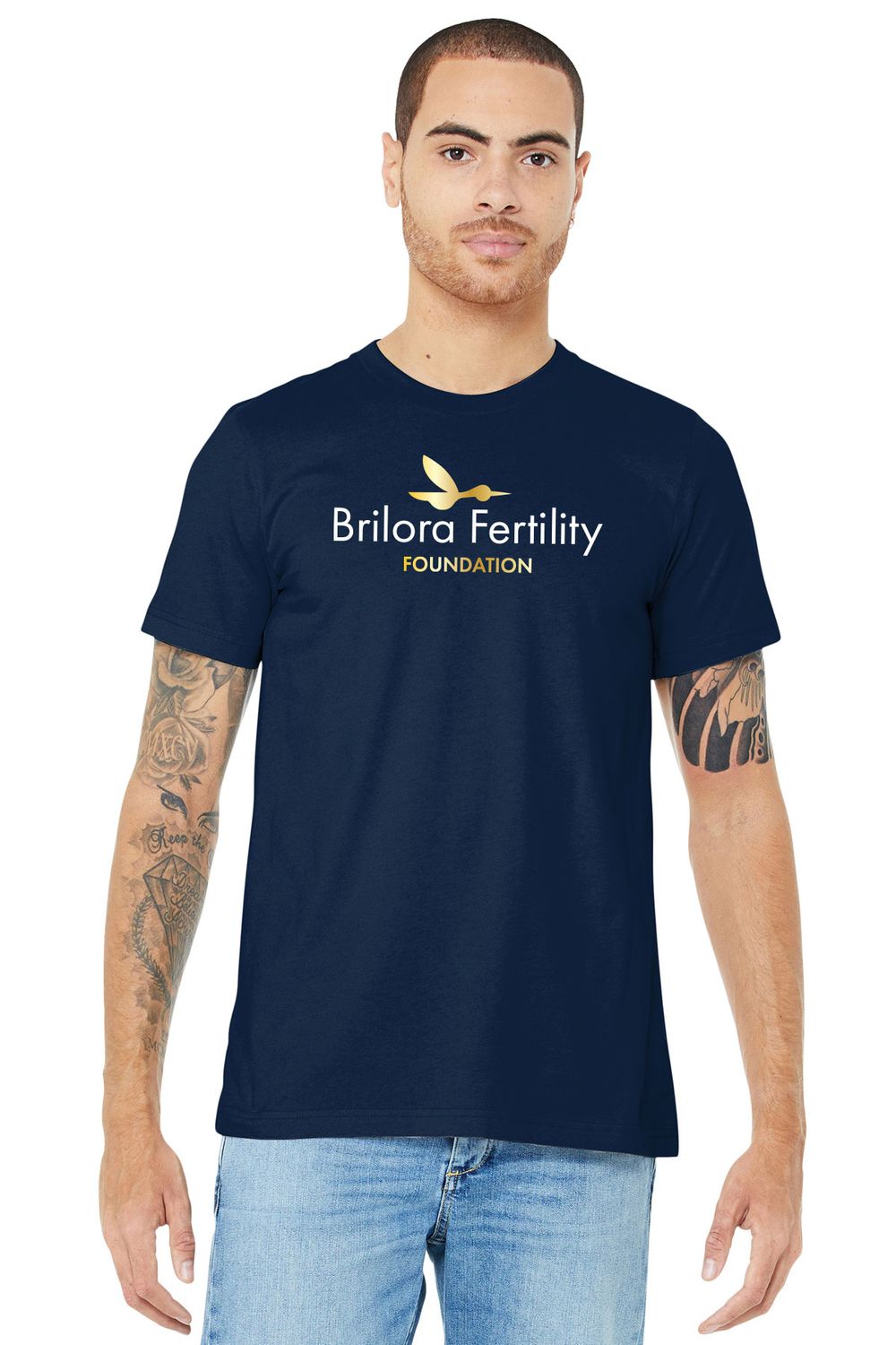Brilora Fertility Foundation Soft Cotton Tee- Navy