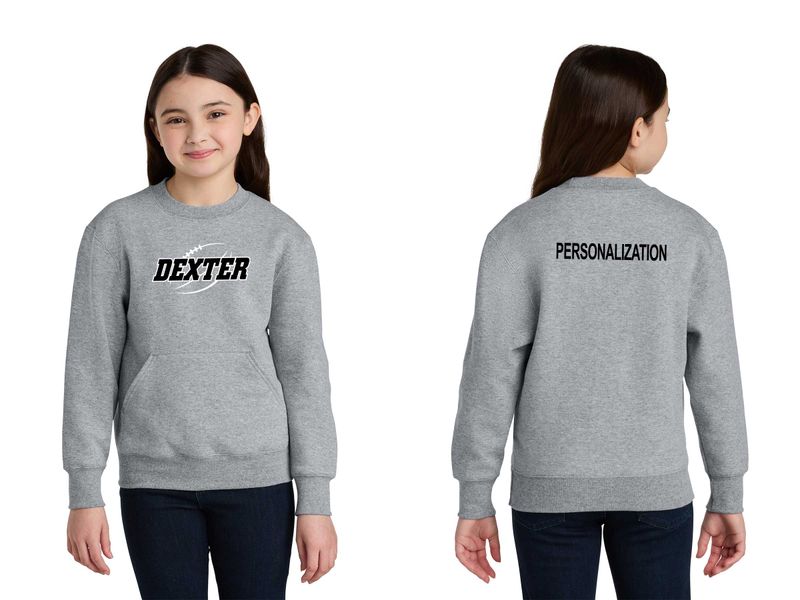 Port & Co Youth Core Fleece Crewneck Pocket Sweatshirt- White, Black, Grey, Maroon Port & Co Youth Core Fleece Crewneck Pocket Sweatshirt- White, Black, Grey, Maroon