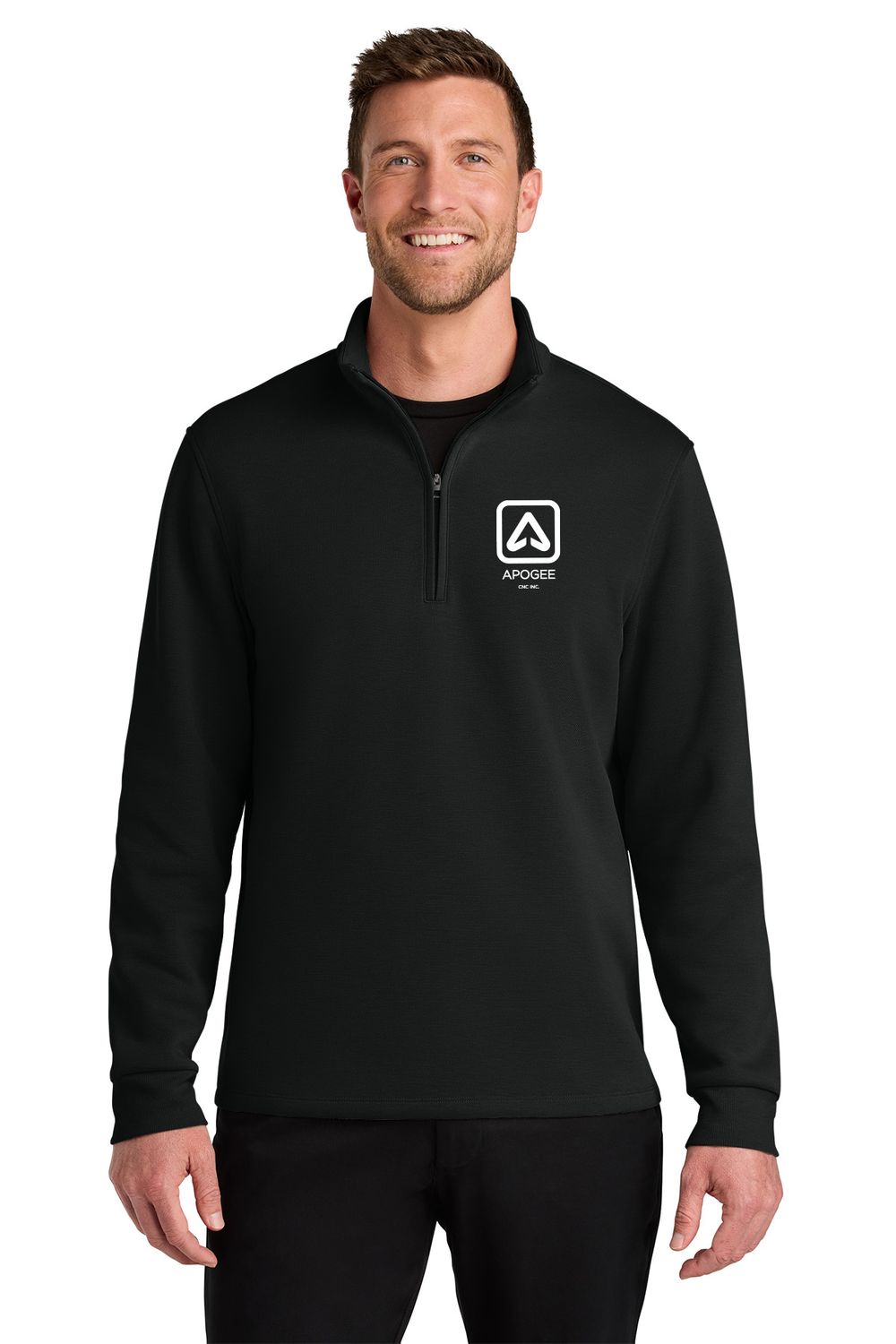 Port Authority Wearever Signature Double Pique 1/4-Zip - Black, River Blue Navy, Storm Grey