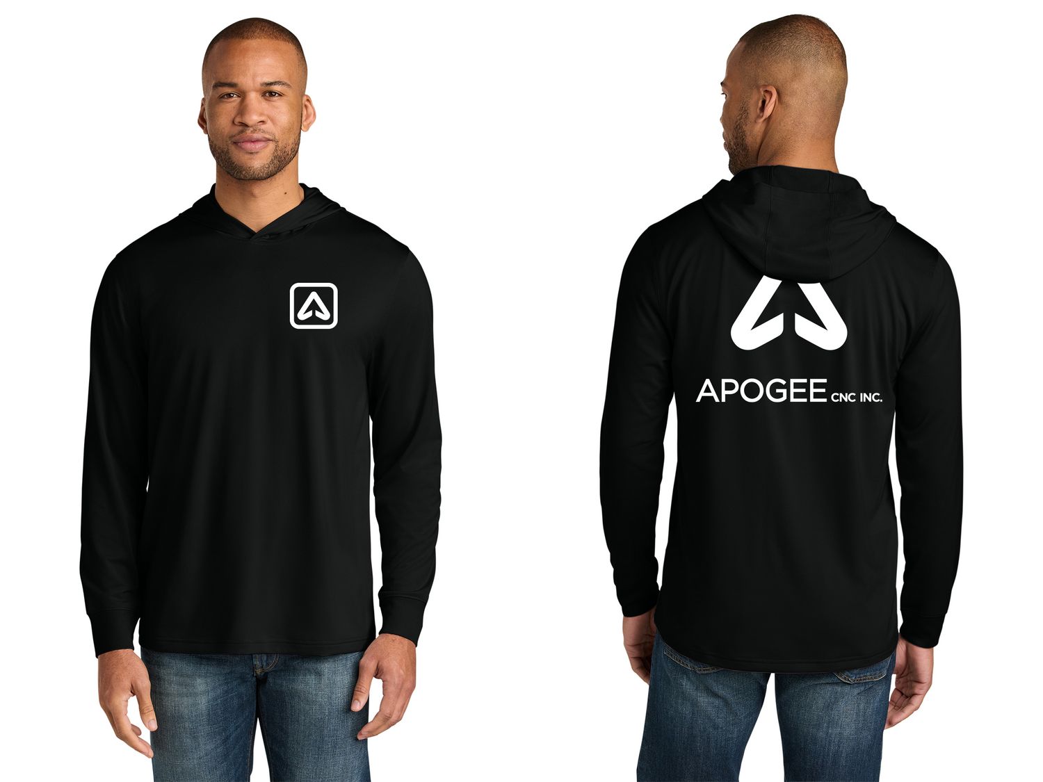 CornerStone Workwear Pro Long Sleeve Hooded Tee - Black, Royal, Light Grey, Navy