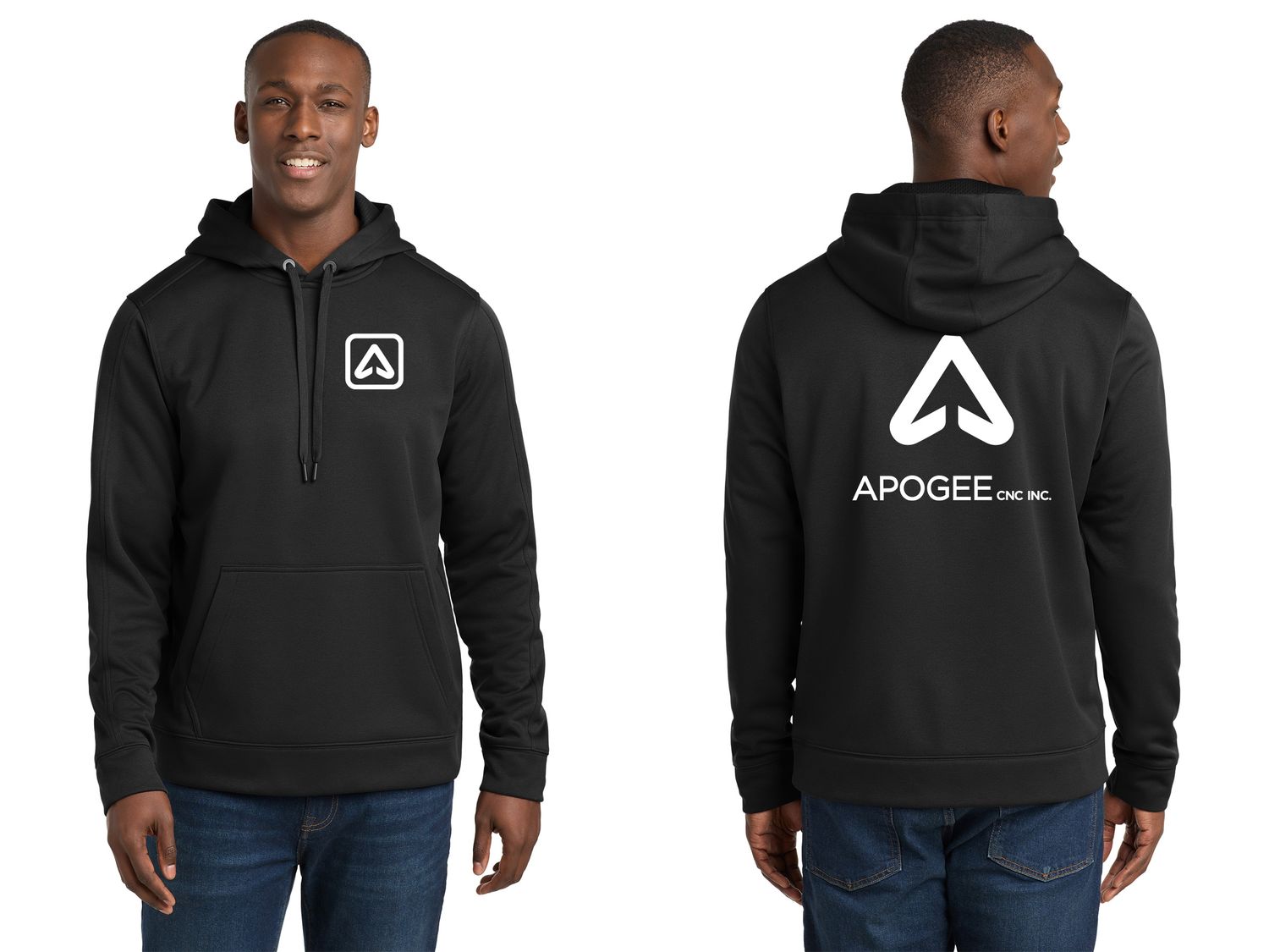 Sport-Tek Repel Fleece Hooded Pullover - Black, Graphite, True Navy