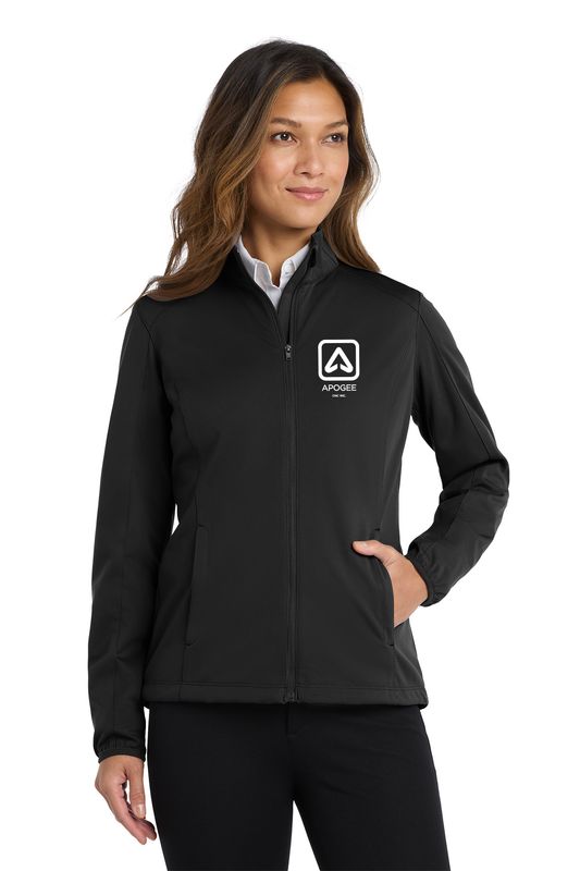 Port Authority Ladies Soft Shell Jacket - Deep Black, Grey Steel, Navy, Royal
