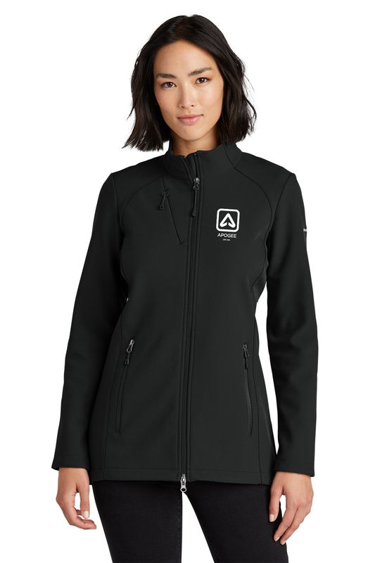 Eddie Bauer Women's Stretch Soft Shell Jacket - Deep Black, Iron Gate, River Blue Navy