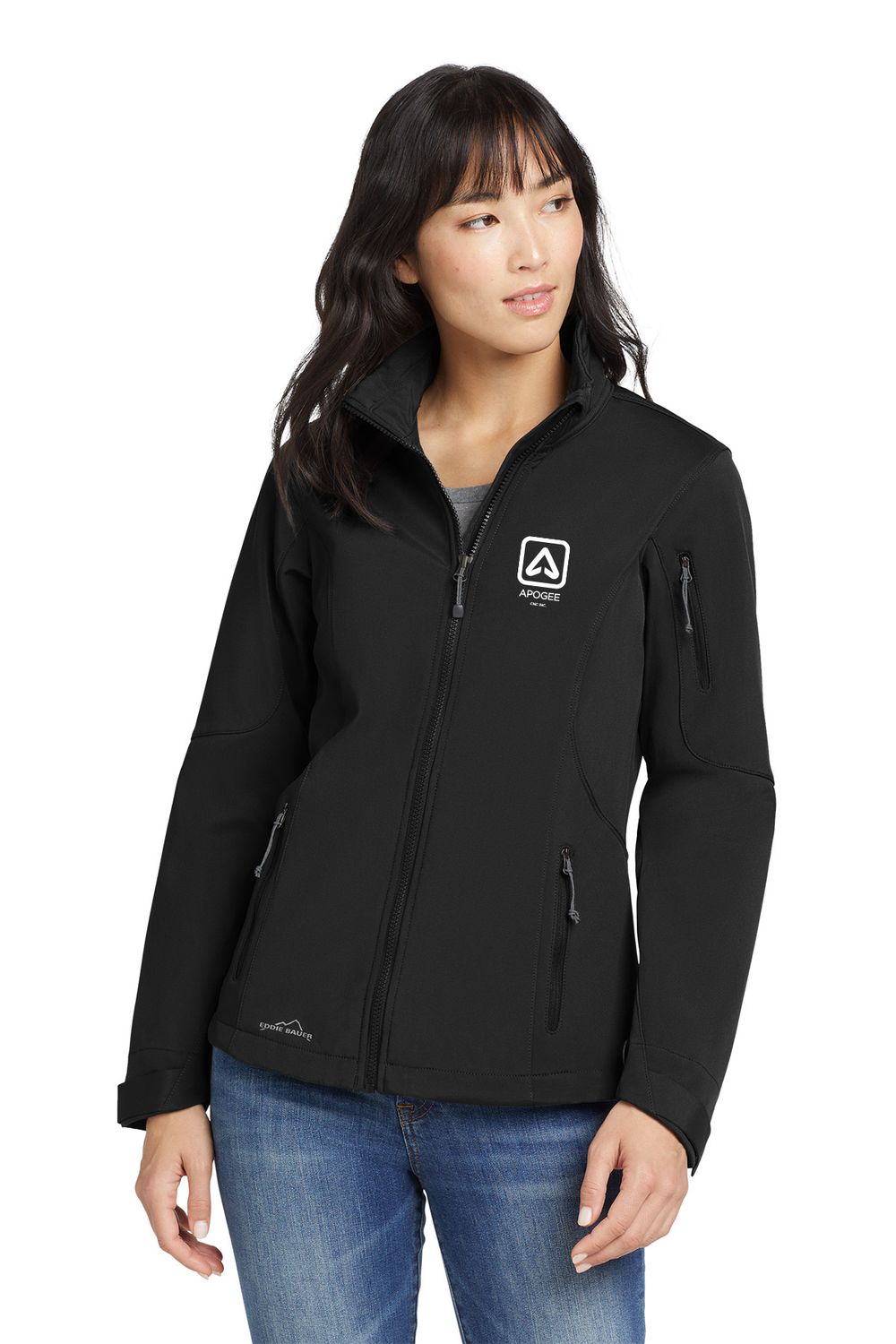 Eddie Bauer Women's Soft Shell Jacket - Black, Dark Adriatic, Grey Steel, River Blue Navy