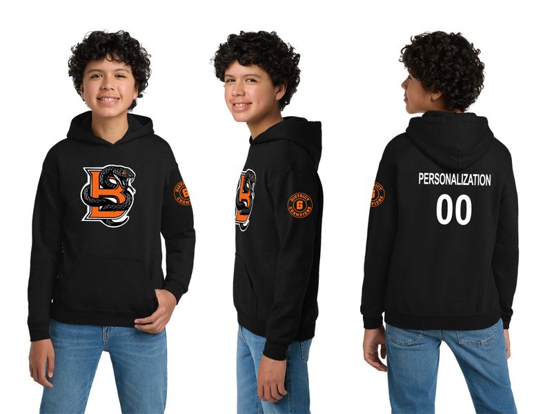 Youth Cotton Hoodie - Black