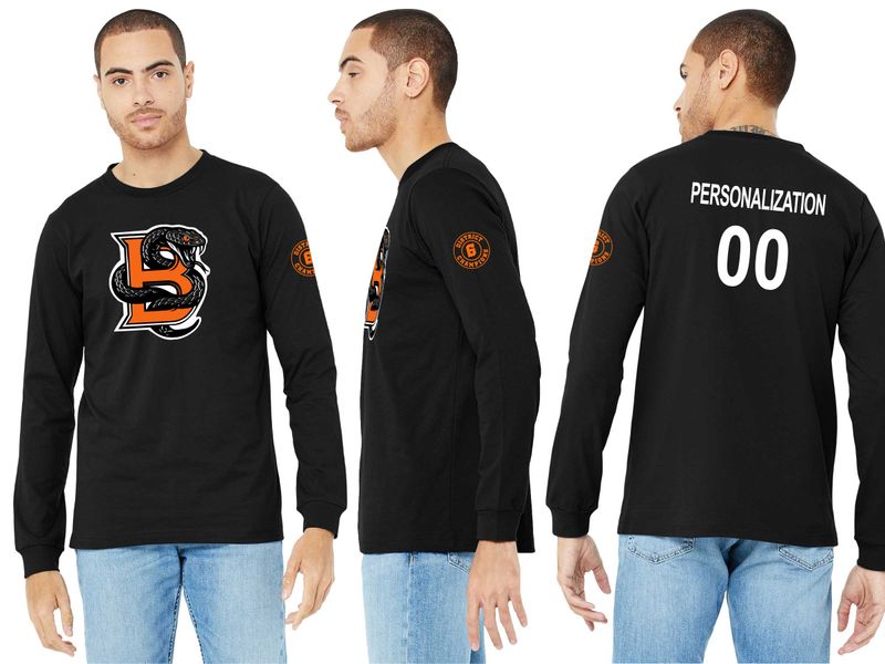 Adult Soft Cotton Long Sleeve T-Shirt- Black