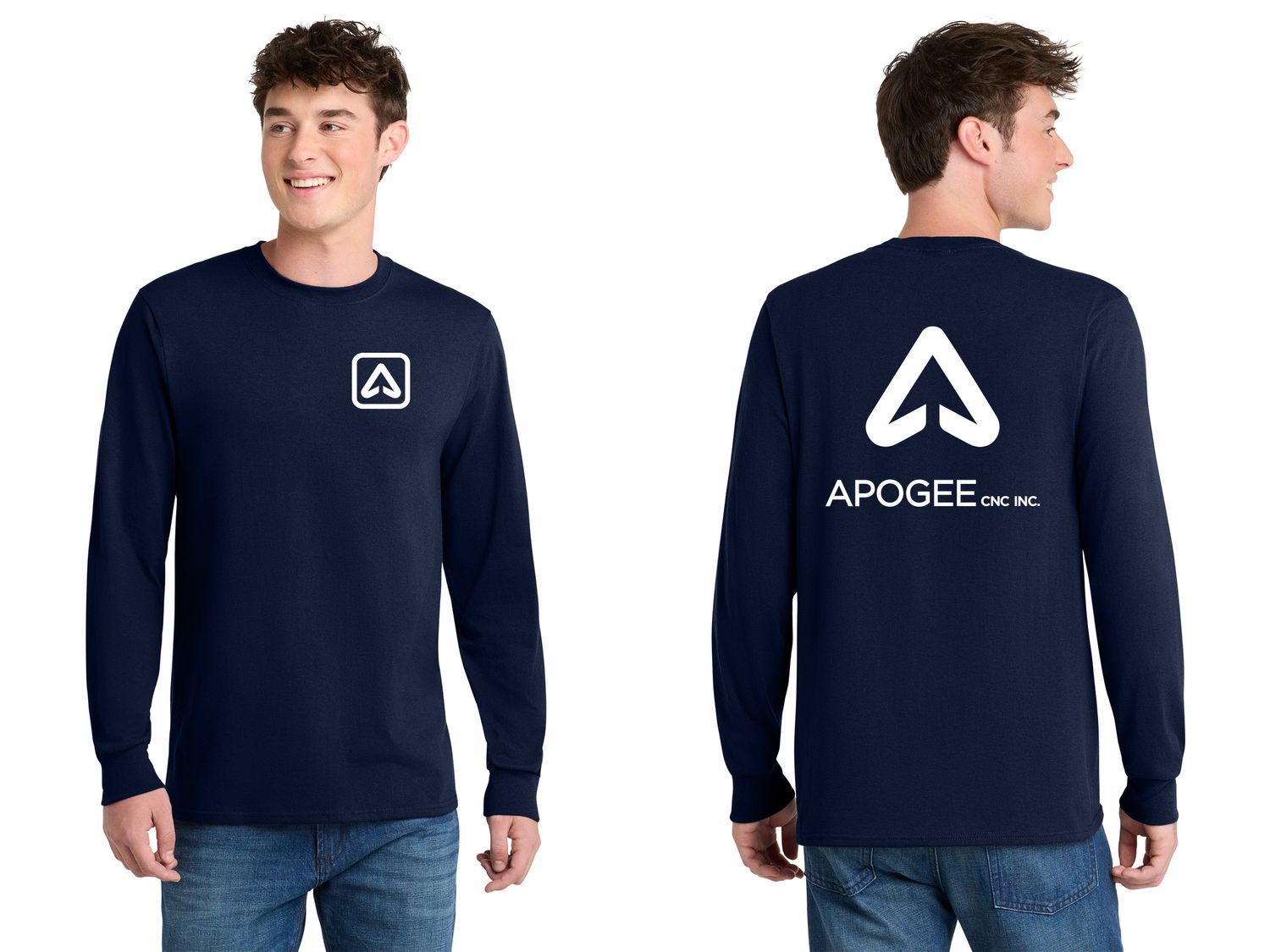 Port & Co Tall Long Sleeve Core Blend Tee - Navy, Charcoal, Royal, Black