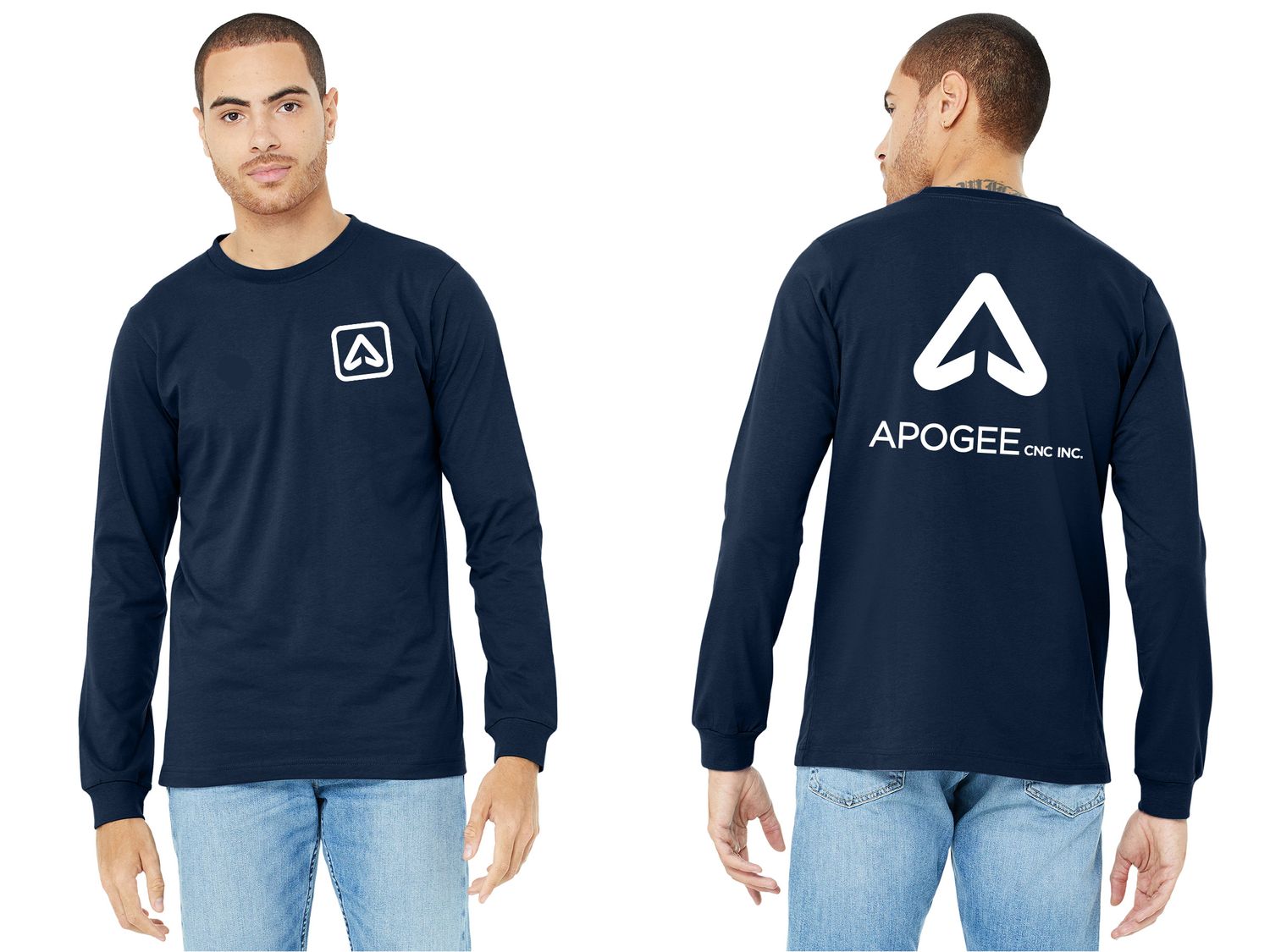Bella Canvas Adult Soft Cotton Long Sleeve T-Shirt - Navy, Black, Asphalt, Dark Grey, True Royal