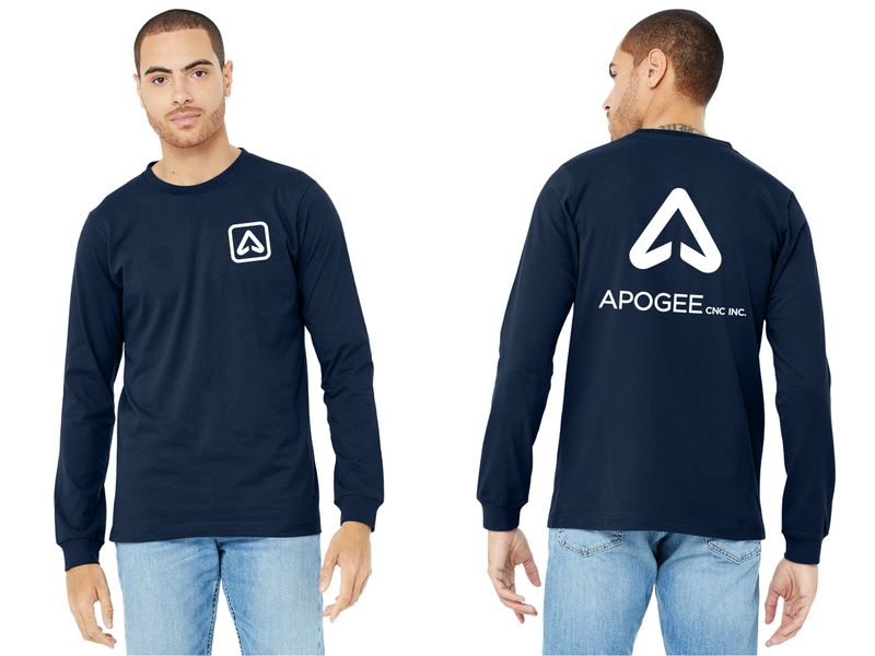 Bella Canvas Adult Soft Cotton Long Sleeve T-Shirt - Navy, Black, Asphalt, Dark Grey, True Royal