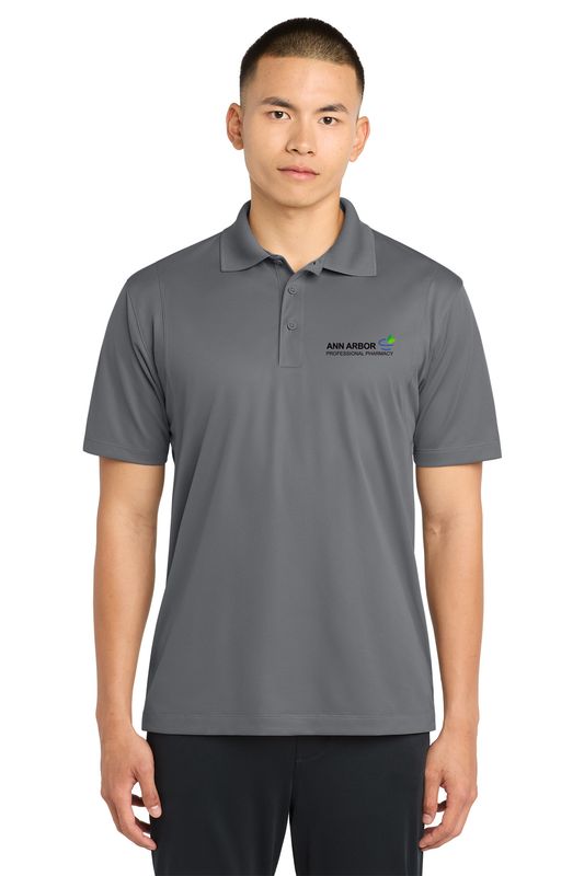 Men's Micropique Sport-Wick Polo-Black, Grey